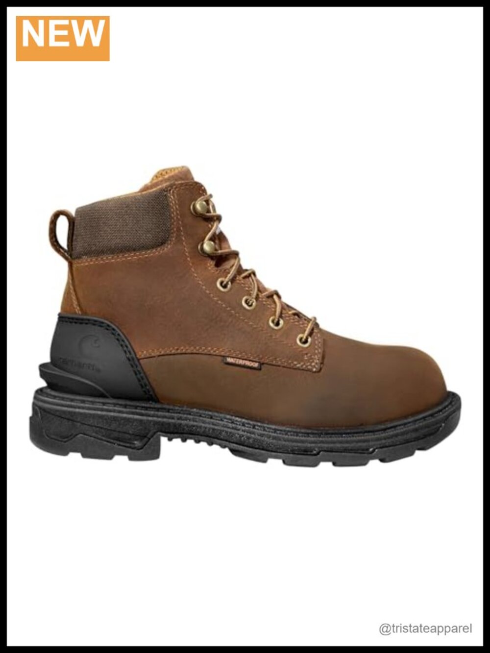 Women's Waterproof Leather Work Boot, Soft Toe, Slip Resistant, Lace Up Ankle